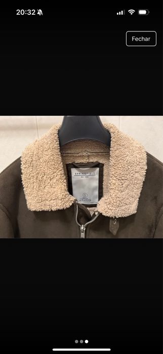 Blusão efeito camurça