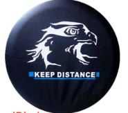 Capa Pneu Suplente Jipe Preta e Branca sem desenhos