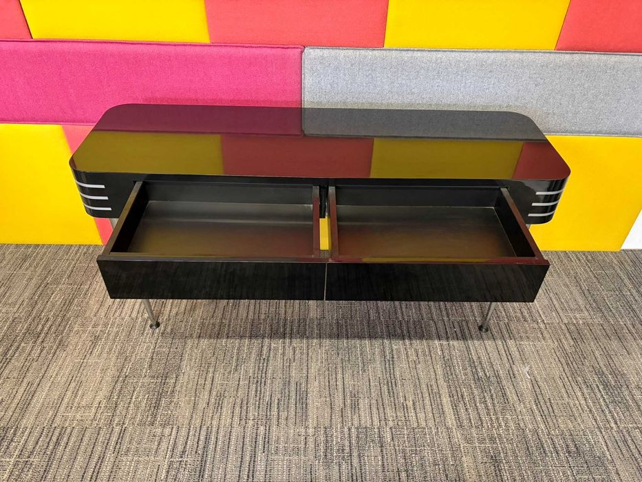 Konsola stolik konsolowy toaletka 145x45 czarna połysk zobacz!