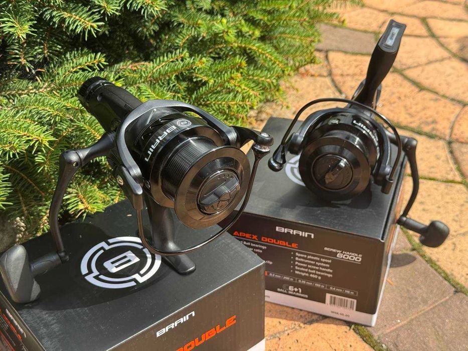 Карповая катушка Brain Apex Double Baitrunner Screw Handle 5000-6000