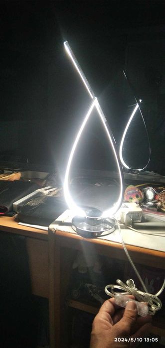 Candeeiro de lâmpada led de luz branca, decorativa, desainhe moderno