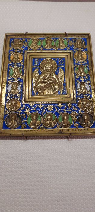 Икона Спас "Благое Молчание"19век,4 эмали.Смотрите все мои объявления!