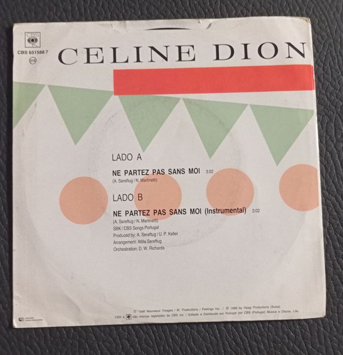 Celine Dion | Single Vinil 45 RPM