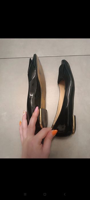 Balerinki buty na płaskim obcasie