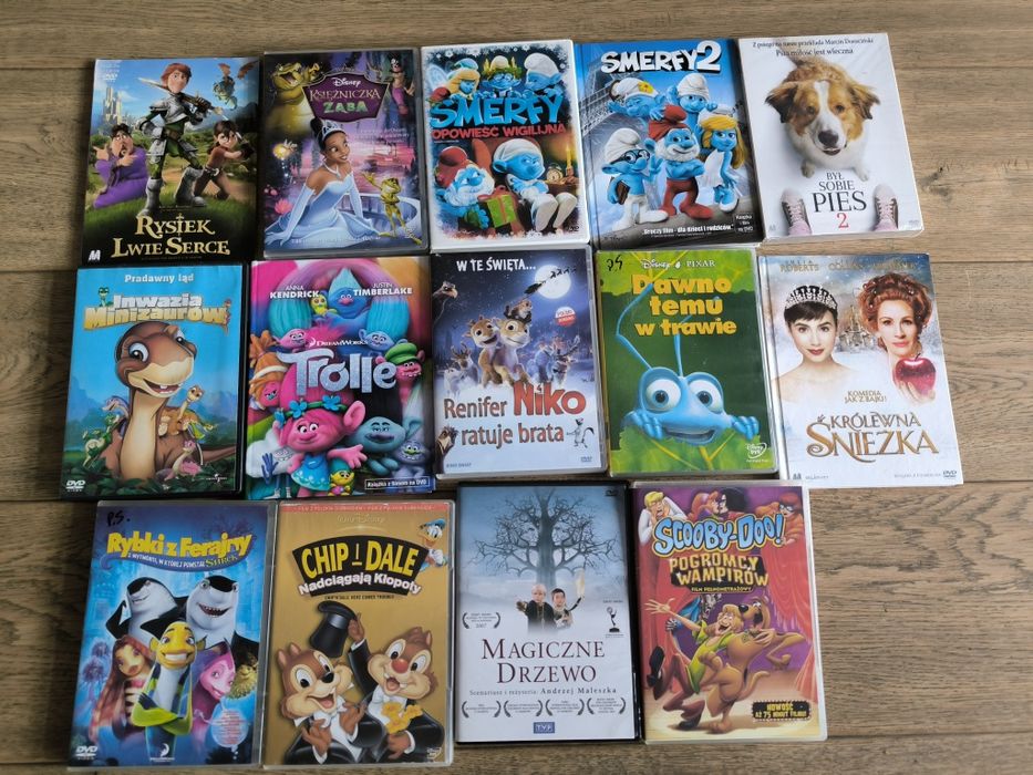 Zestaw 11  płyt DVD bajki