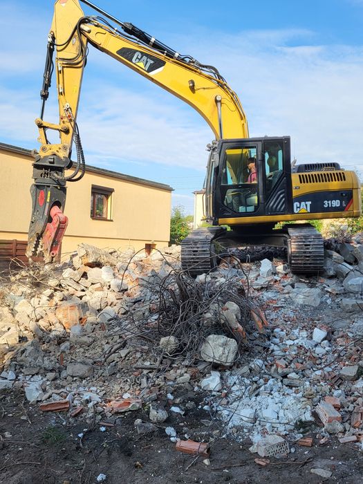 Rozbiórki wyburzenia młot transport gruzu rozbiórka
