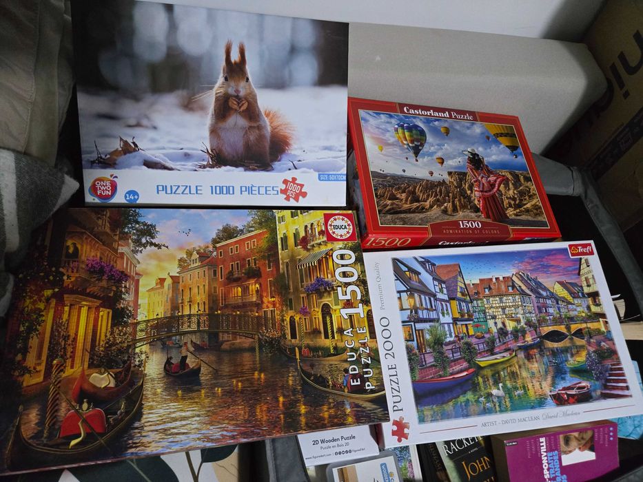 4 puzzles mais de 1000 peças