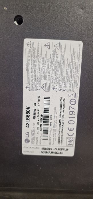 Tv LG  42LB650V .