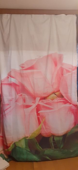 Zasłony róża cieniowane 3d 250x156cm