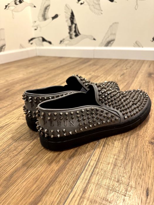 Кожаные слипоны кроссовки Philipp Plein Оригинал