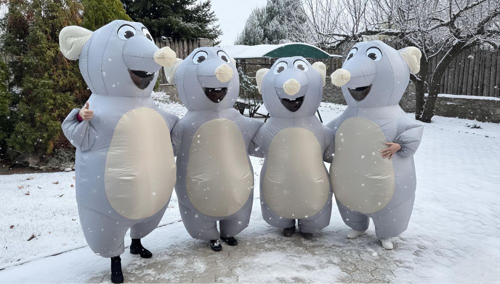 Костюм миші на прокат. Оренда надувних костюмів. Костюм криси щура