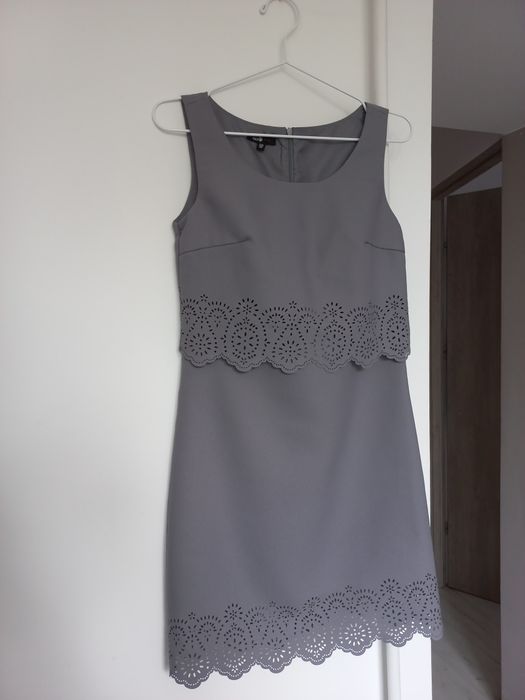 Sukienka szara oodji wesele, okazja rozmiar 34, xs