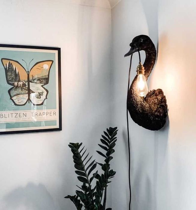 Настенная лампа лебедь, Германия, светильник, декор для дома, бра