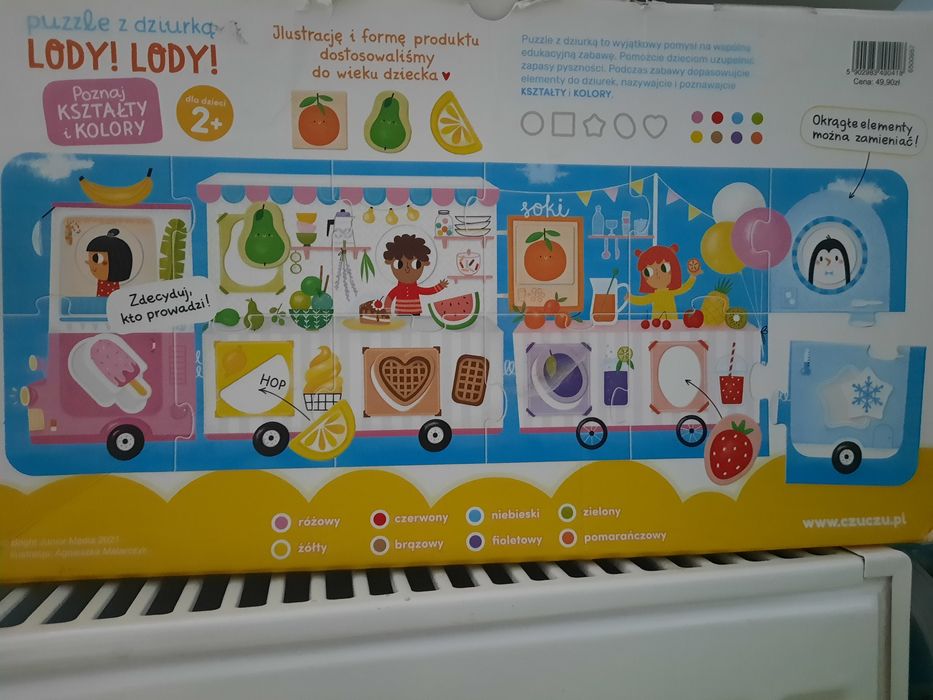 Puzzle z dziurką Czuczu lody 2+ lody