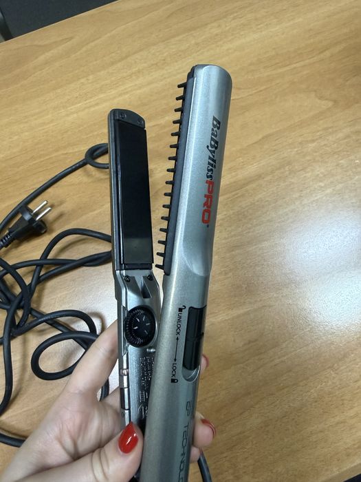 Випрямляч для волосся BaByliss PRO з гребінцем 25мм з EP Technology 5.0