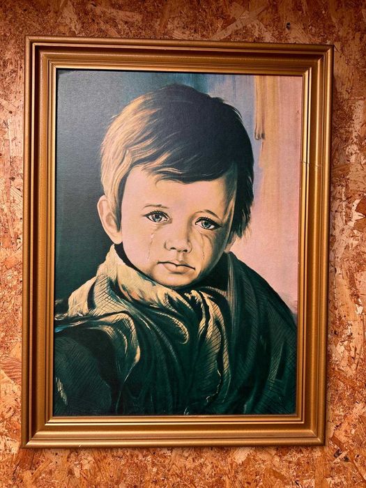 O menino da lagrima quadros antigos, em moldura