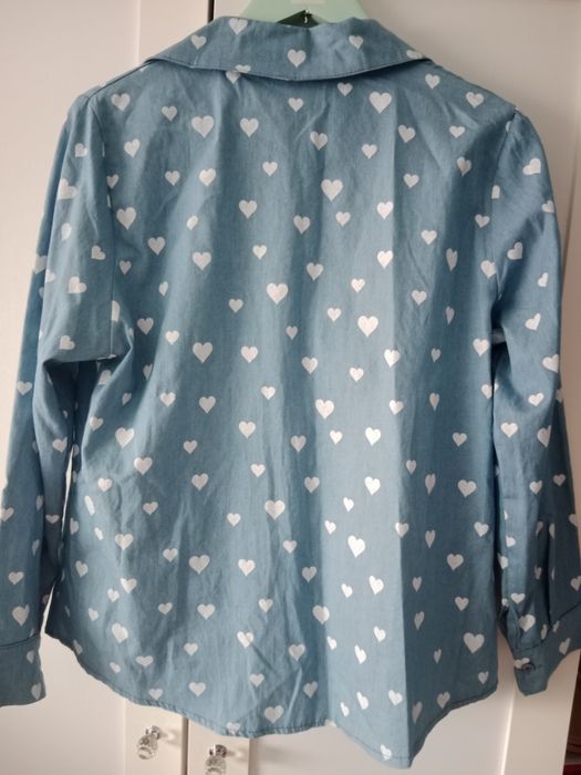 Koszula jeans w serca M