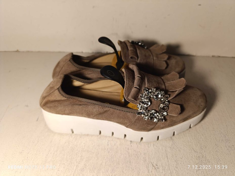 mokasyny skórzane Unisa