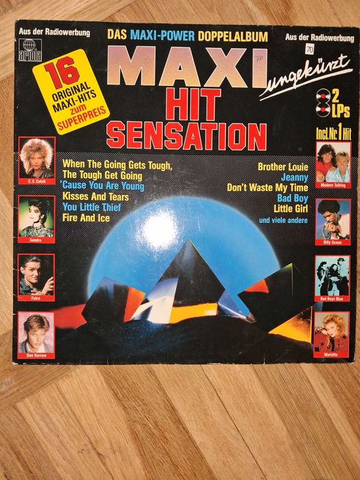 V/A Maxi Hit Sensation 2lp Sandra,Modern Talking,C.C.Catch,Bad Boys Blue
