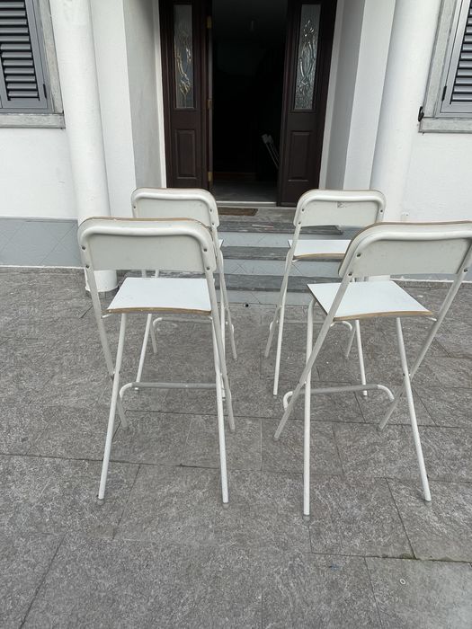 Cadeiras altas brancas – conjunto de 4