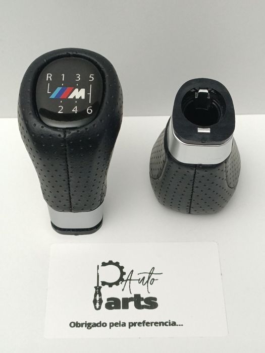 Manete Moca de velocidades em pele BMW Curta pele Pack M 6V C/Presilha