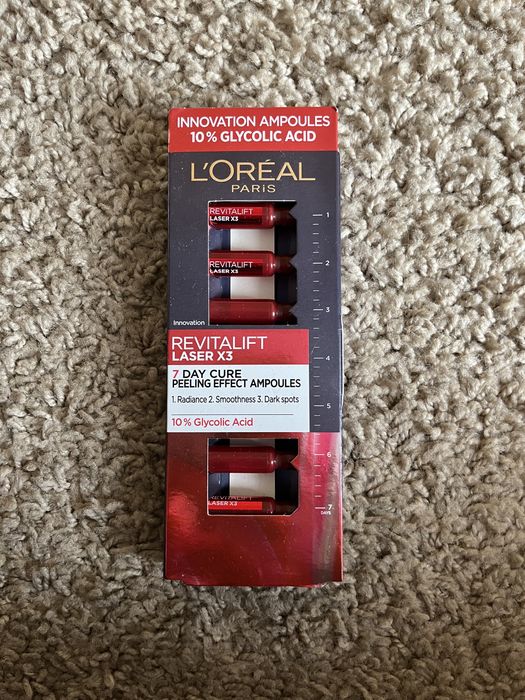 L’Oreal Revitalift Laser x3 ampułki kwas glikolowy 10%
