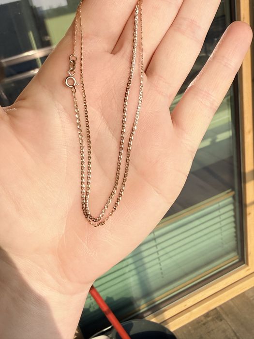 Zloty łancuszek diamentowany  50cm proba 585