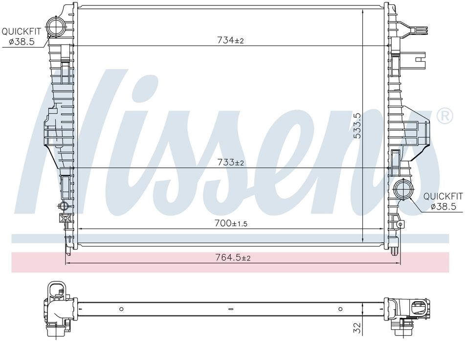 Радиатор Двигателя Cayenne/Touareg 3.0TDI/3.6TSI, 3.0 HYBRID 201018