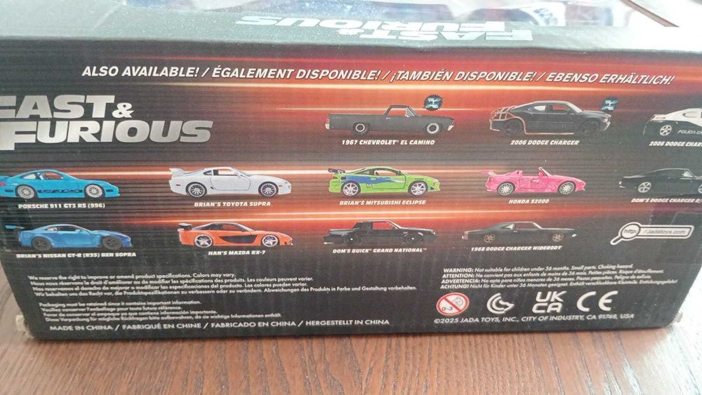 Jada Toys 1:24 Toyota Supra 1995 Velozes e Furiosos - Die-Cast Metal (Lacrado)