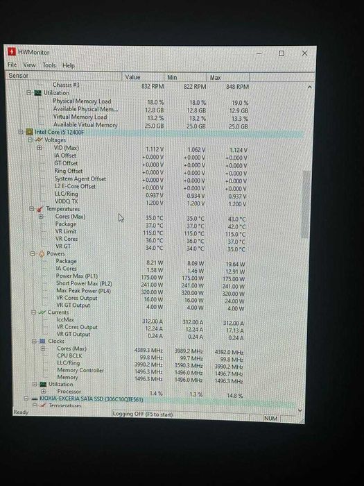 Intel core  i5-12400f