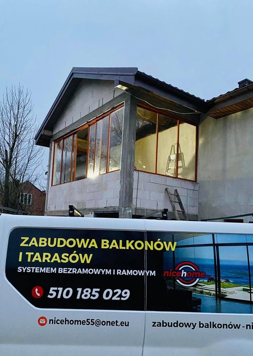 Zabudowy  i zadaszenia tarasów, balkonów  Radom - systemy aluminiowe .