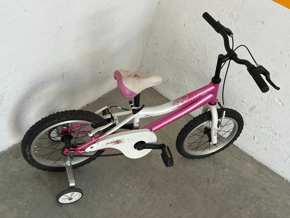 Bicicleta criança roda 16 ideal 4 - 6 anos com rodinhas