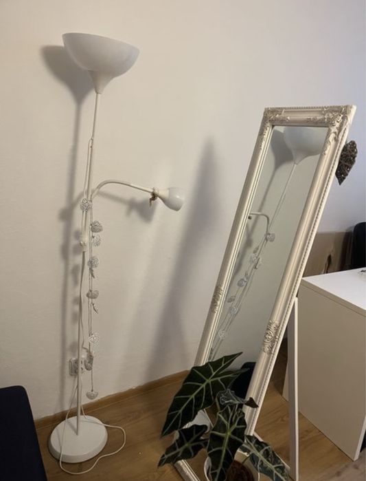 Lustro Norborg białe 160x40