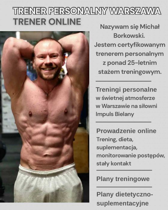 Trener personalny Warszawa Bielany, prowadzenie online