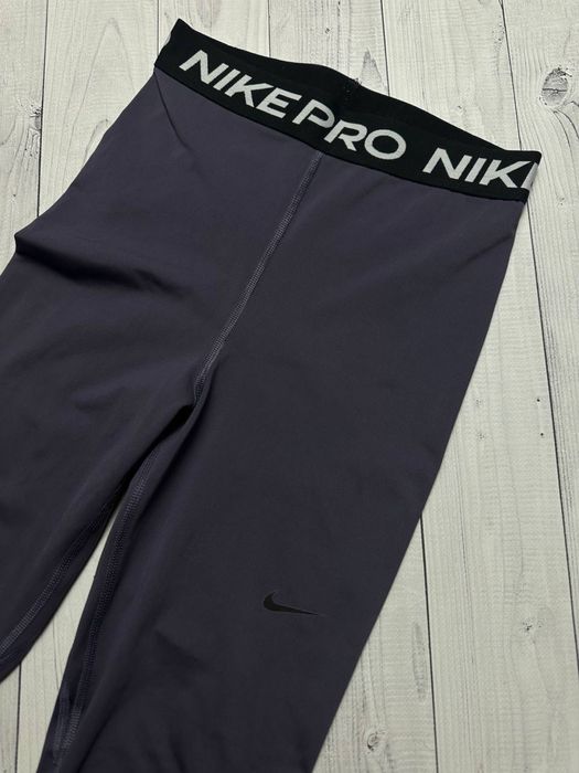 Спортивні лосини nike pro фіолетові резинка найк про леггінси для бігу