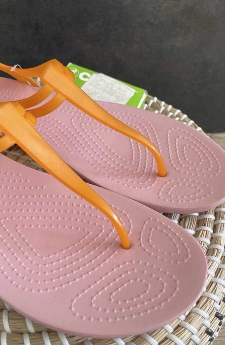 Crocs japonki isabella t-strap Active Orange/Petal Pink W10 41/42
