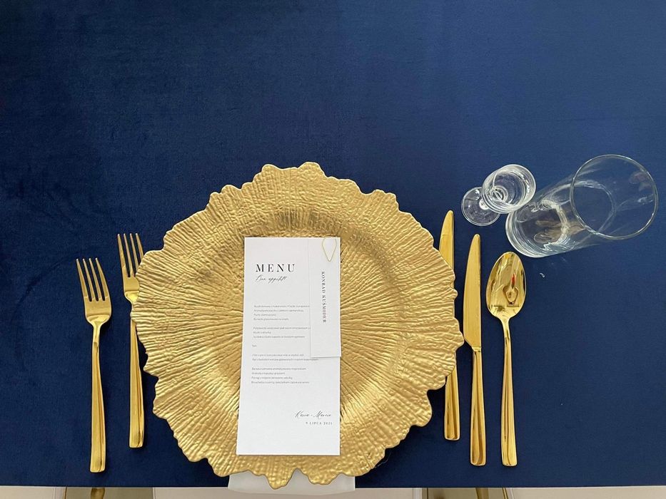 Złote Podtalerze / Dekoracje Weslene / Złote Talerze