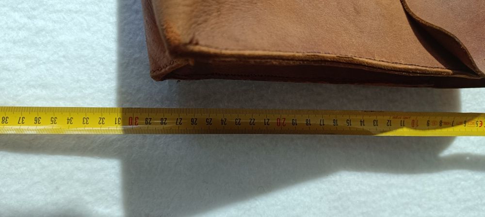 Pasta em couro natural Vintage