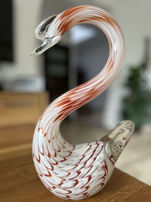 Murano szkło artystyczne łabędź