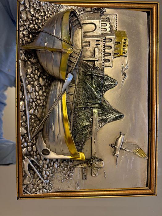 Quadro em bronze trabalhado italiano