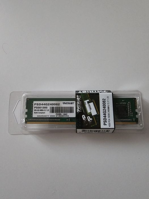 Patriot PSD44G240082,PC4-19200, DDR4 2400 МГц, 4GB