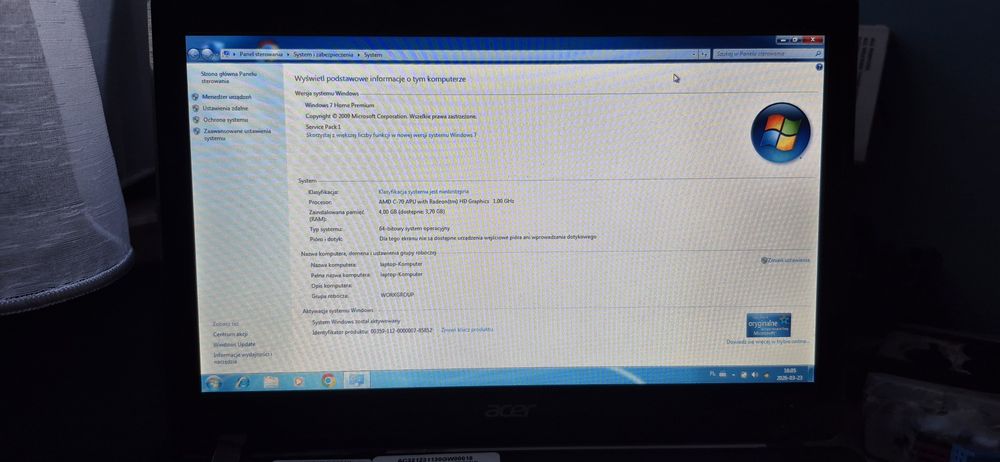 Laptop Notebook Acer Aspire One 725