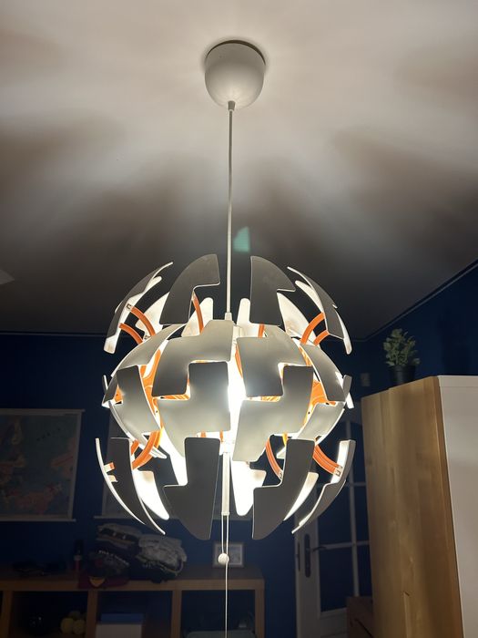 Lampa IKEA PS 2014 pomarańczowa gwiazda śmierci