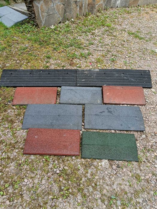 Płyty gumowe NOWE  50x25x4 cm Progi , ograniczniki.obrzeża.puzzle