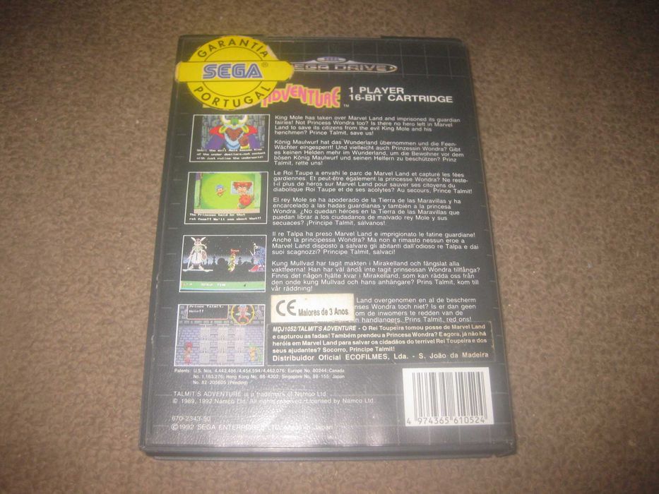 Jogo "Talmit`s Adventure" para Sega Mega Drive