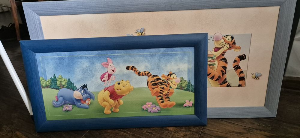 Obraz Kubuś Puchatek i przyjaciele w  ramie DISNEY 2 sztuki