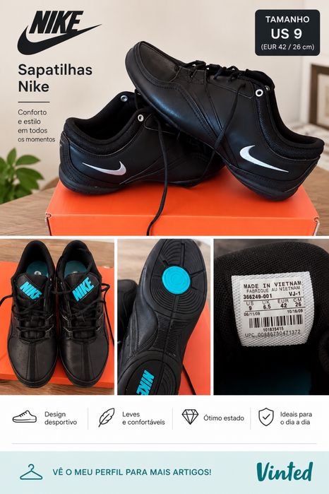 Nike sapatilhas pretas – US 9 / EUR 42 – Excelente estado