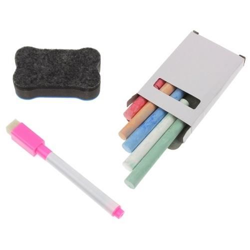 Drewniana Dwustronna Tablica Kredowa Magnetyczna z Liczydłem- prezent