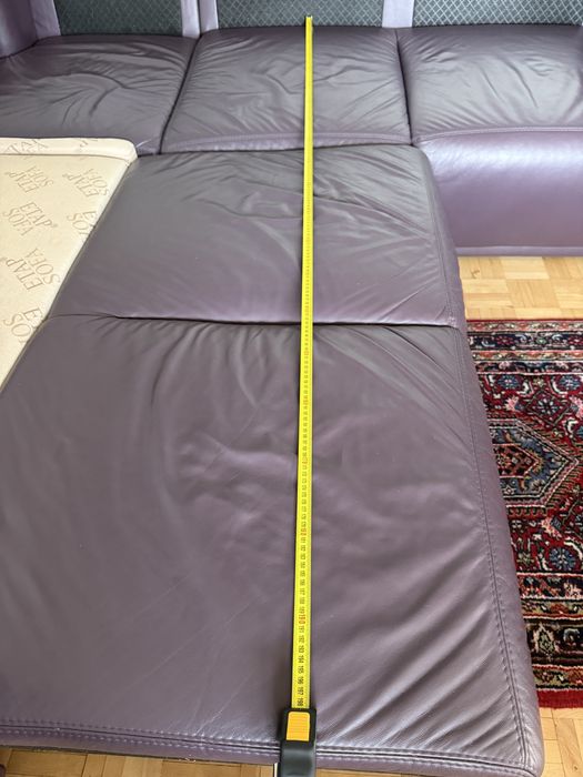 Narożnik skórzany kolor śliwka