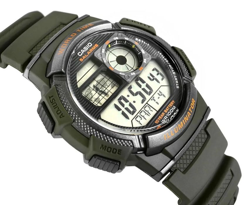 zegarek męski casio ae-1000w-3avdf + box